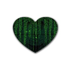 Matrix Communication Software Pc Heart Coaster (4 Pack)  by BangZart