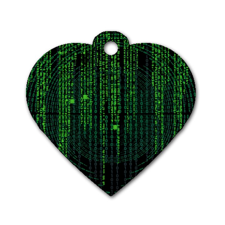 Matrix Communication Software Pc Dog Tag Heart (One Side)