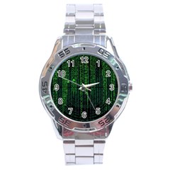 Matrix Communication Software Pc Stainless Steel Analogue Watch by BangZart