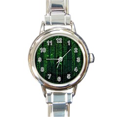 Matrix Communication Software Pc Round Italian Charm Watch by BangZart