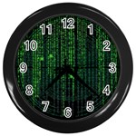 Matrix Communication Software Pc Wall Clocks (Black) Front