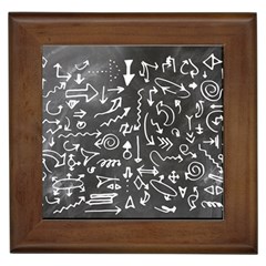 Arrows Board School Blackboard Framed Tiles by BangZart