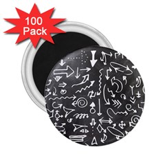 Arrows Board School Blackboard 2 25  Magnets (100 Pack)  by BangZart