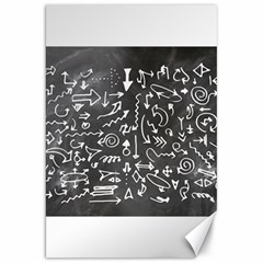 Arrows Board School Blackboard Canvas 20  X 30   by BangZart