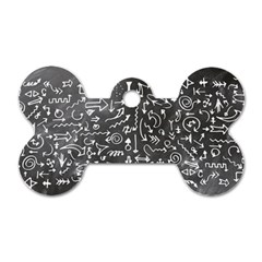 Arrows Board School Blackboard Dog Tag Bone (two Sides) by BangZart