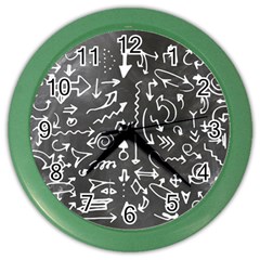 Arrows Board School Blackboard Color Wall Clocks by BangZart