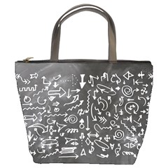 Arrows Board School Blackboard Bucket Bags by BangZart