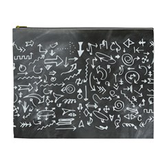 Arrows Board School Blackboard Cosmetic Bag (xl) by BangZart