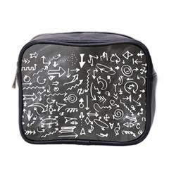 Arrows Board School Blackboard Mini Toiletries Bag 2-side by BangZart