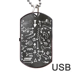 Arrows Board School Blackboard Dog Tag Usb Flash (one Side) by BangZart