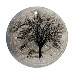 Snow Snowfall New Year S Day Ornament (round) by BangZart