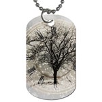 Snow Snowfall New Year S Day Dog Tag (Two Sides) Back