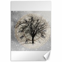 Snow Snowfall New Year S Day Canvas 24  X 36  by BangZart