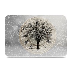 Snow Snowfall New Year S Day Plate Mats by BangZart