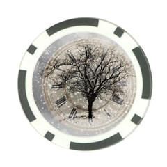 Snow Snowfall New Year S Day Poker Chip Card Guard (10 Pack) by BangZart