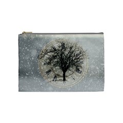 Snow Snowfall New Year S Day Cosmetic Bag (medium)  by BangZart