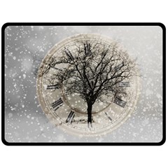 Snow Snowfall New Year S Day Fleece Blanket (large)  by BangZart