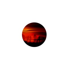 Tree Series Sun Orange Sunset 1  Mini Magnets by BangZart