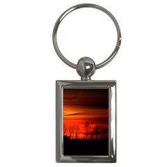 Tree Series Sun Orange Sunset Key Chains (rectangle)  by BangZart