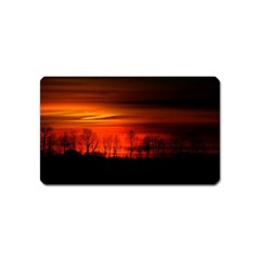 Tree Series Sun Orange Sunset Magnet (name Card) by BangZart