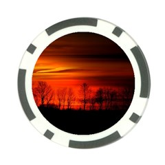 Tree Series Sun Orange Sunset Poker Chip Card Guard (10 Pack) by BangZart