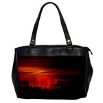 Tree Series Sun Orange Sunset Office Handbags Front