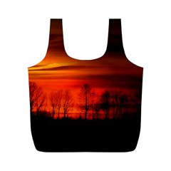 Tree Series Sun Orange Sunset Full Print Recycle Bags (m)  by BangZart