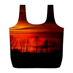 Tree Series Sun Orange Sunset Full Print Recycle Bags (l)  by BangZart