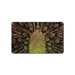 Peacock Feathers Wheel Plumage Magnet (Name Card) Front