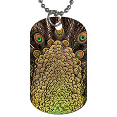 Peacock Feathers Wheel Plumage Dog Tag (two Sides) by BangZart