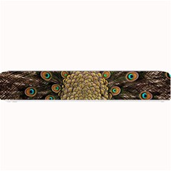 Peacock Feathers Wheel Plumage Small Bar Mats by BangZart