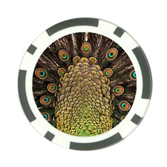 Peacock Feathers Wheel Plumage Poker Chip Card Guard by BangZart