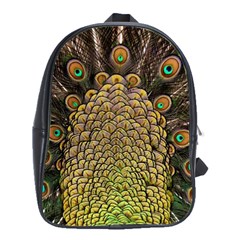 Peacock Feathers Wheel Plumage School Bag (large) by BangZart