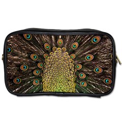 Peacock Feathers Wheel Plumage Toiletries Bags 2-side by BangZart