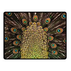 Peacock Feathers Wheel Plumage Double Sided Fleece Blanket (small)  by BangZart