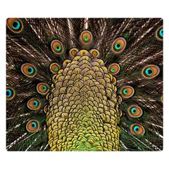 Peacock Feathers Wheel Plumage Double Sided Flano Blanket (small)  by BangZart