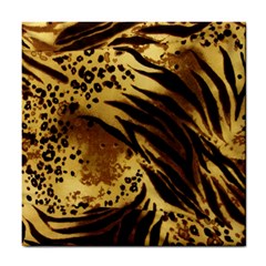 Pattern Tiger Stripes Print Animal Tile Coasters by BangZart