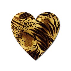 Pattern Tiger Stripes Print Animal Heart Magnet