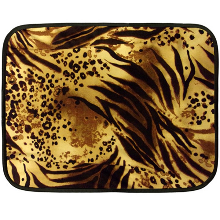 Pattern Tiger Stripes Print Animal Double Sided Fleece Blanket (Mini) 