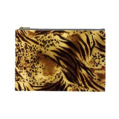 Pattern Tiger Stripes Print Animal Cosmetic Bag (large)  by BangZart