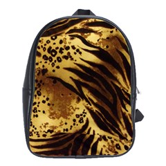 Pattern Tiger Stripes Print Animal School Bag (large) by BangZart