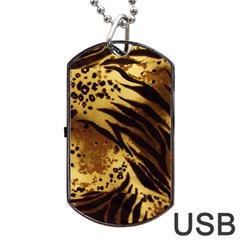 Pattern Tiger Stripes Print Animal Dog Tag Usb Flash (two Sides) by BangZart