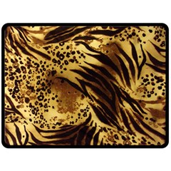 Pattern Tiger Stripes Print Animal Double Sided Fleece Blanket (large)  by BangZart