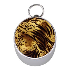 Pattern Tiger Stripes Print Animal Mini Silver Compasses by BangZart