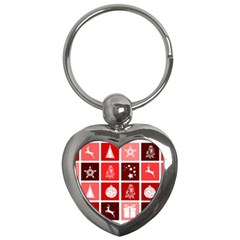 Christmas Map Innovative Modern Key Chains (heart)  by BangZart