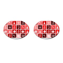 Christmas Map Innovative Modern Cufflinks (oval) by BangZart