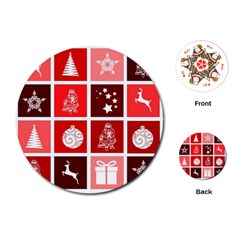 Christmas Map Innovative Modern Playing Cards (round)  by BangZart