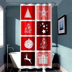 Christmas Map Innovative Modern Shower Curtain 36  X 72  (stall)  by BangZart