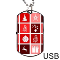 Christmas Map Innovative Modern Dog Tag Usb Flash (one Side) by BangZart