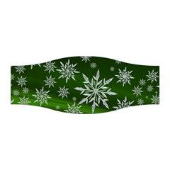 Christmas Star Ice Crystal Green Background Stretchable Headband by BangZart